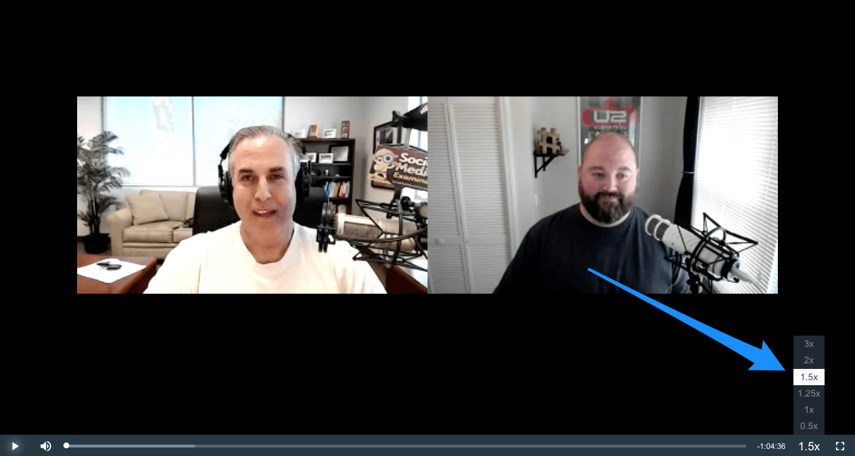 Speeding video playback up