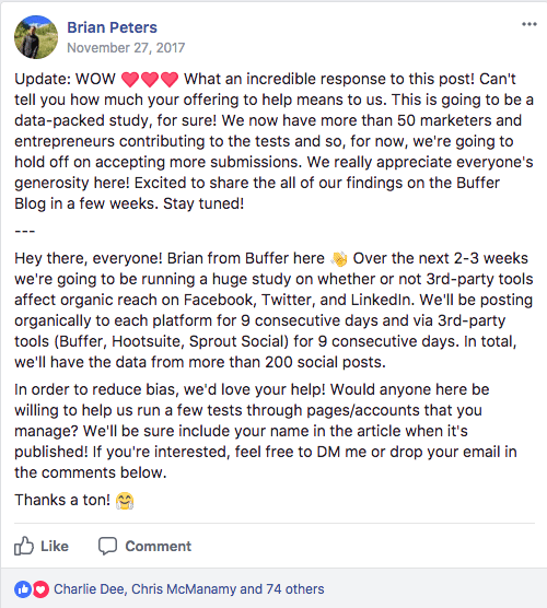 3rd-Party Social Media Tools: Facebook Group Post