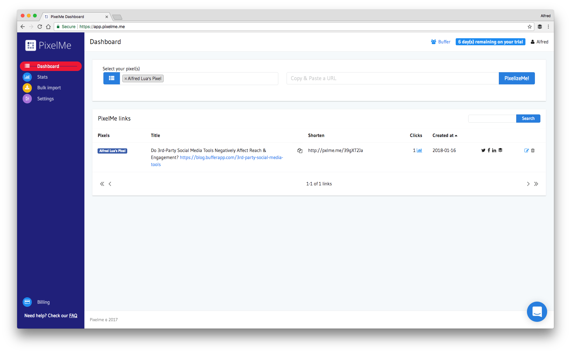 Social media tool 2018: PixelMe