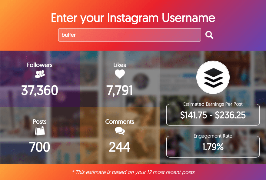 Instagram Money Calculator