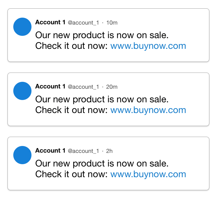 Multiple identical tweets