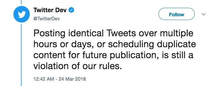 Twitter rule tweet