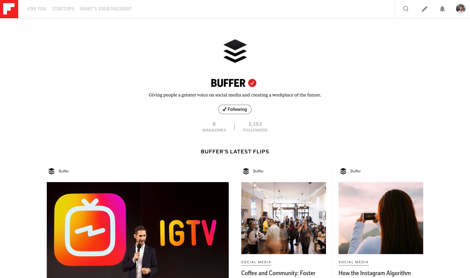 Buffer Flipboard Buffer Flipboard