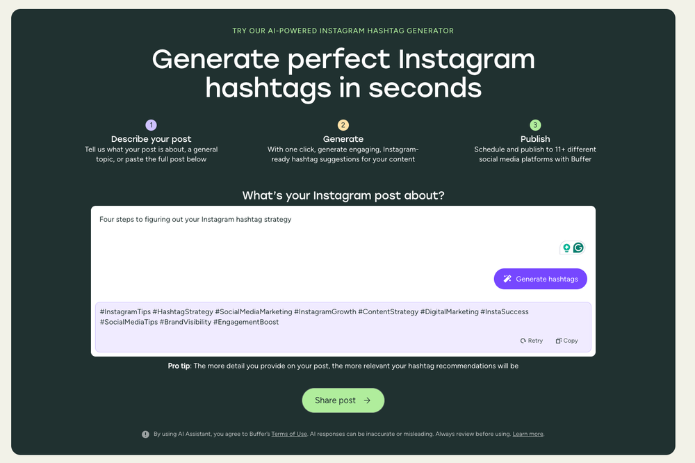 图片[1] - Buffer AI Hashtag Generator: Giải pháp “vàng” tăng tương tác cho Content Creator - Internet & Cuộc Sống Số | ZetBlog