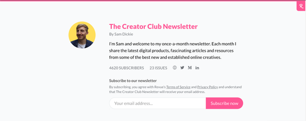 twitter newsletter example