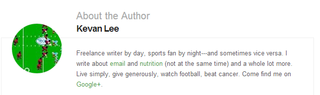 author bio on Buffer blog