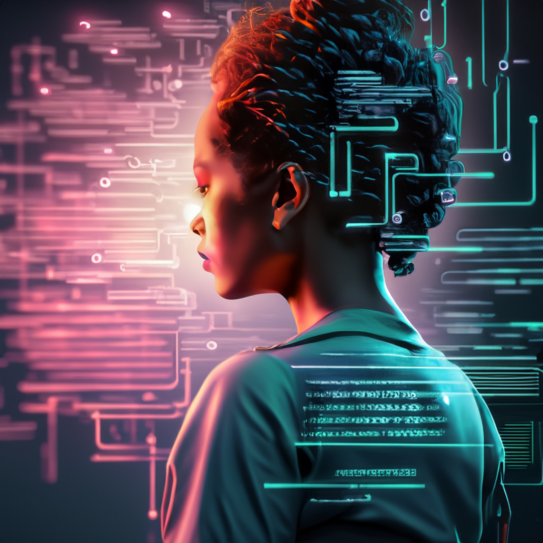 Imagen futurista de mujer 