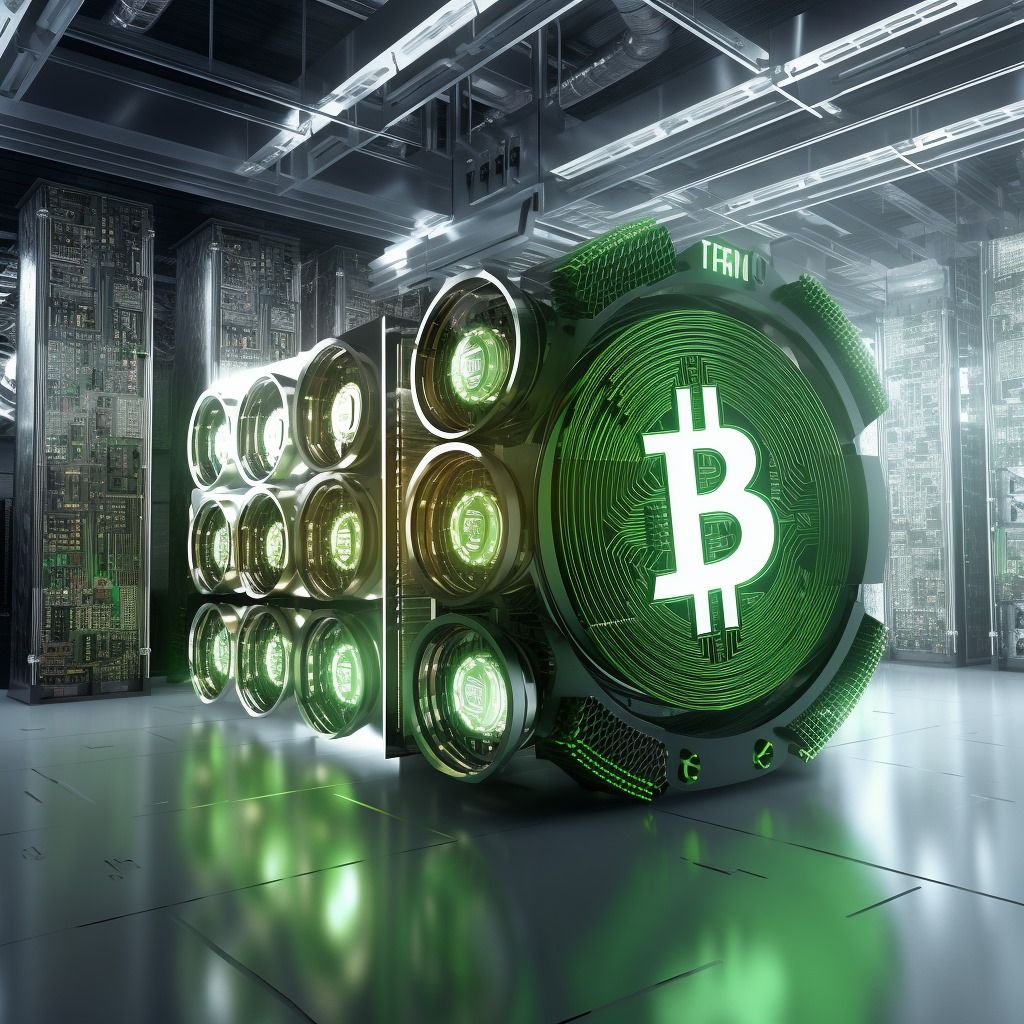 representación de un rig de mineración