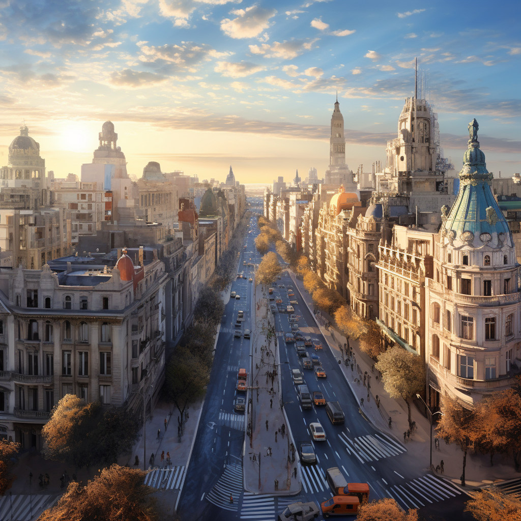 Foto de esquina en Avenida Rivadavia en el barrio del Congreso en Capital Federal, Bs As Argentina