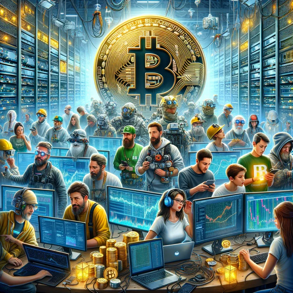Imagen de mineros de Bitcoin