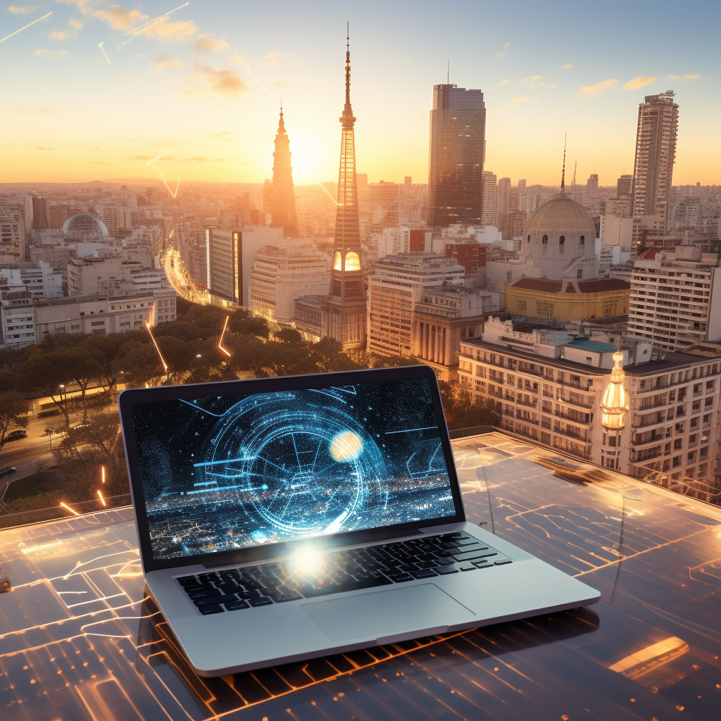 Laptop desde "rooftop"