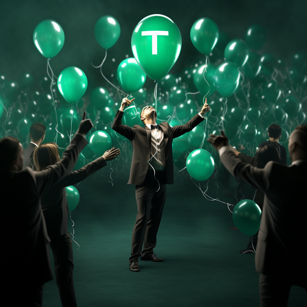 Usuarios de Tether festejan
