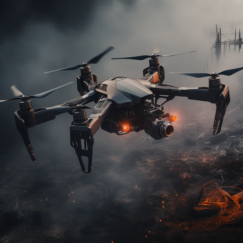 Drone en misión de rescate