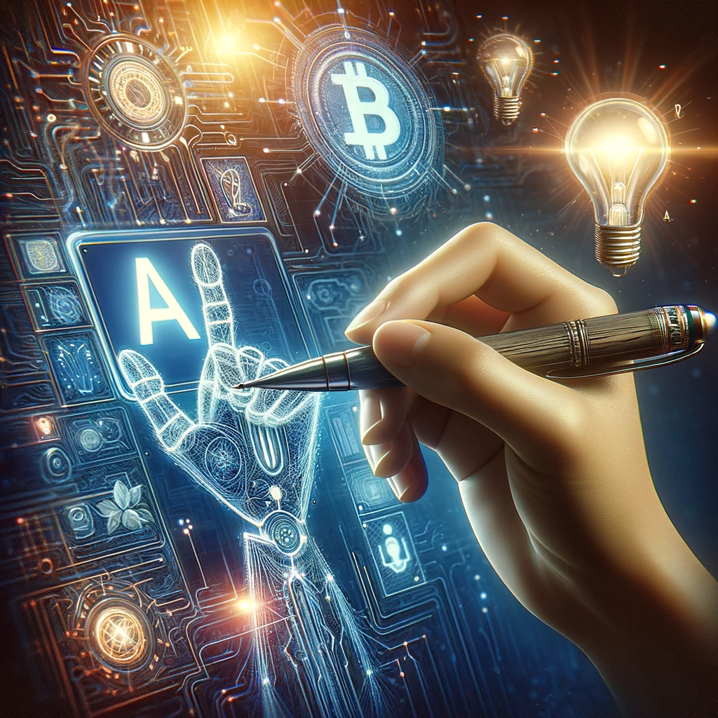 Imagen de mano escribiendo en una pantalla digital