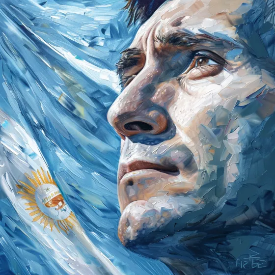 Argentino mirando al horizonte