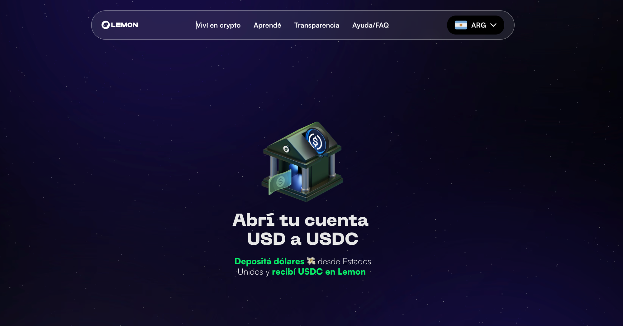 Lemon Cash USD bank account