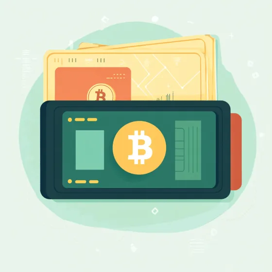 Ilustración de billetera de bitcoin