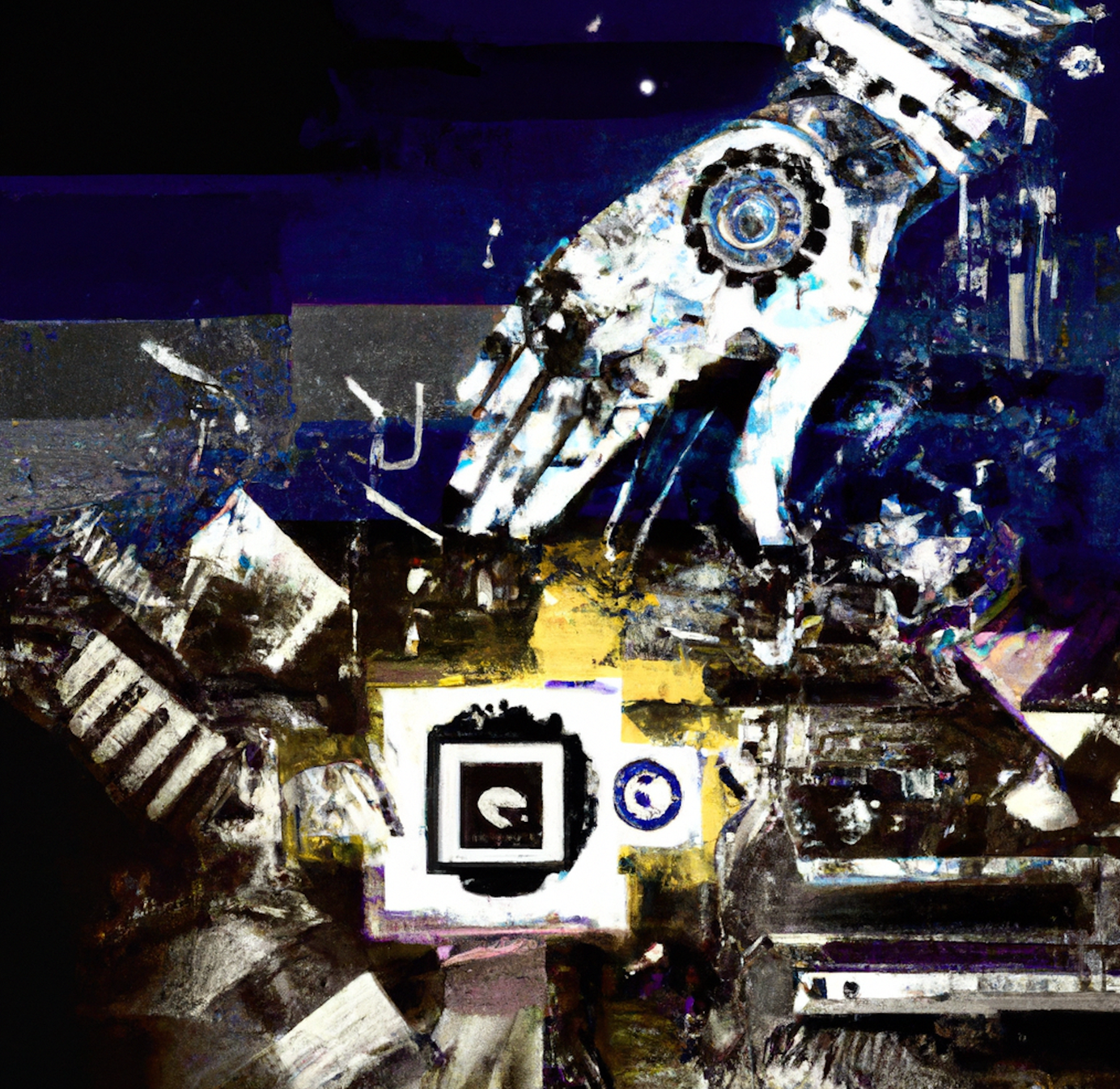 Arte digital de una pintura en cuadros