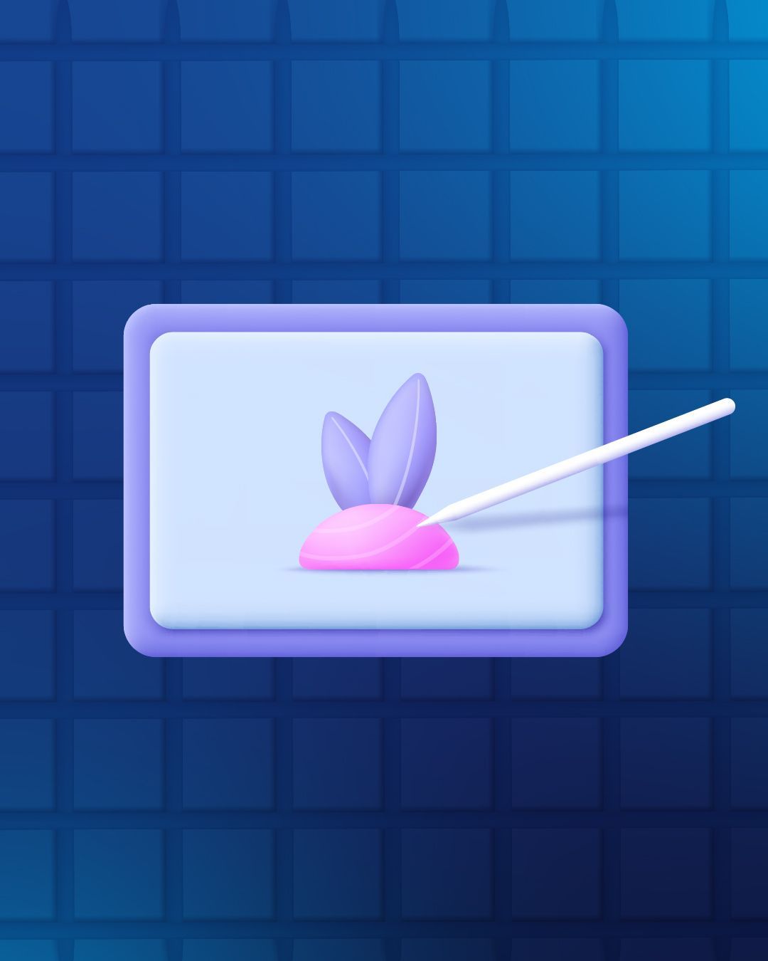 Ilustración de un tablet y una birome