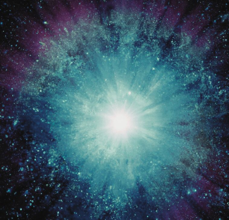 Luz espacial de Nebula verde