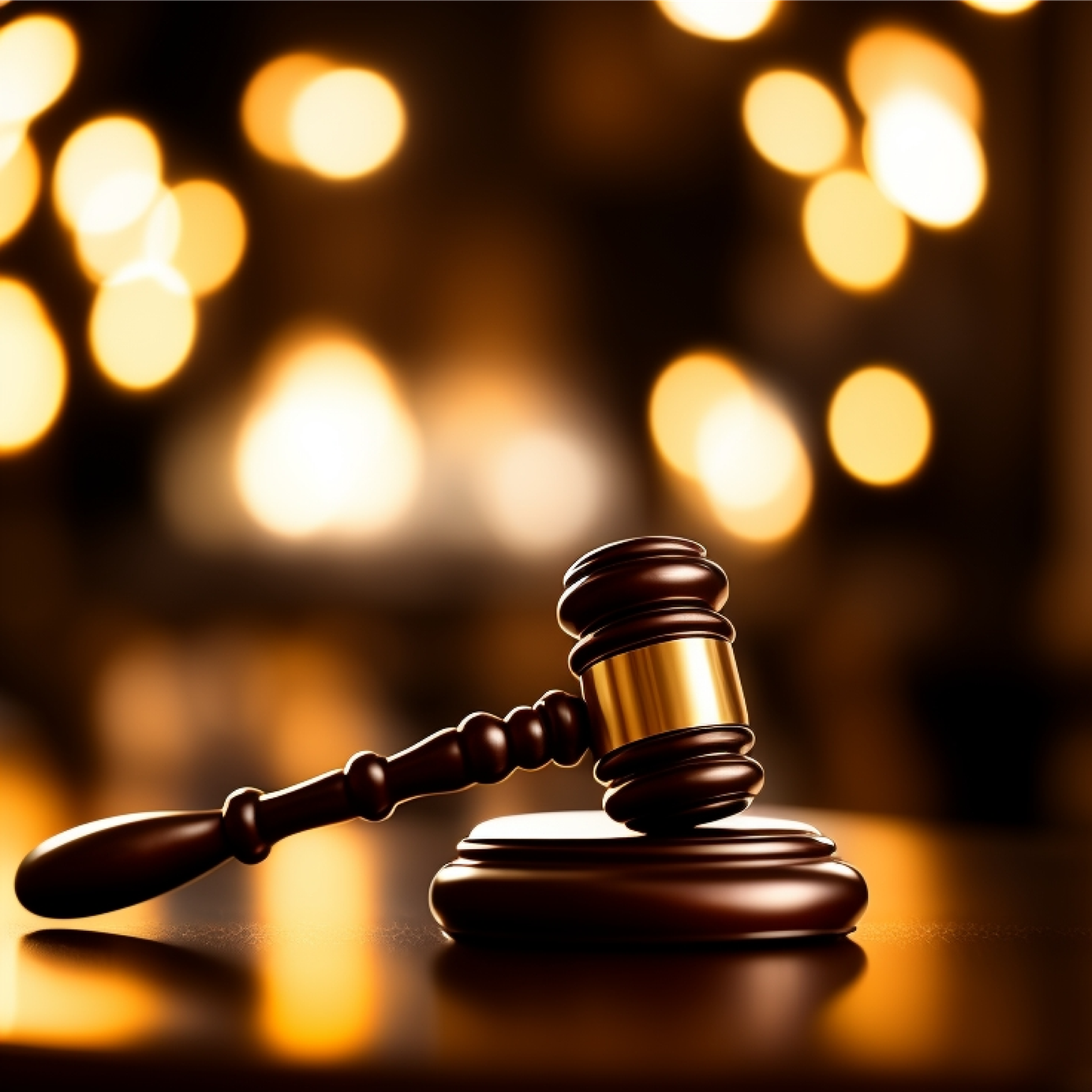 Martillo de madera de Juez en Corte