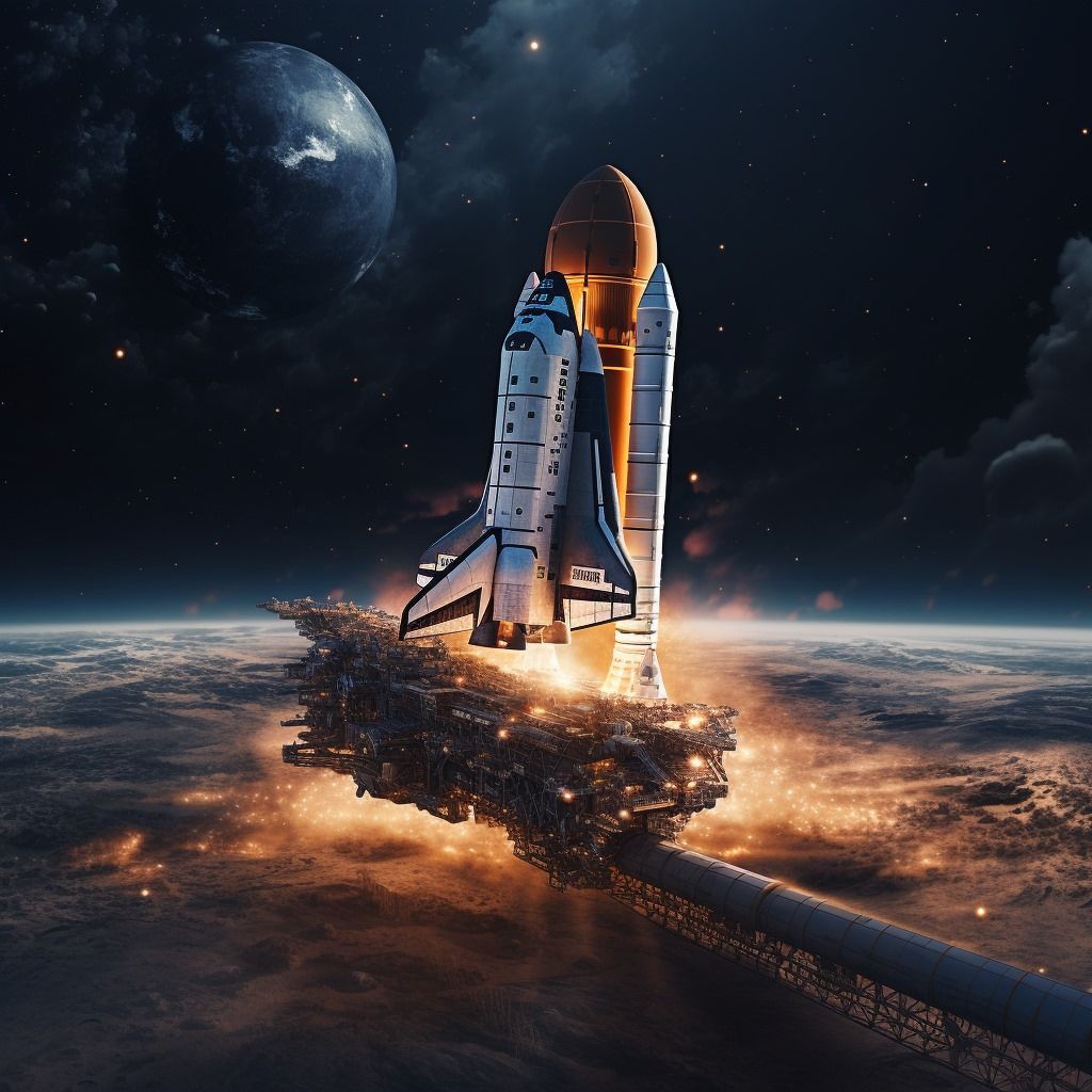 Foto de una nave en el espacio.