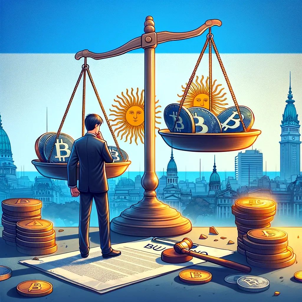 balanza con Bitcoin y el bair