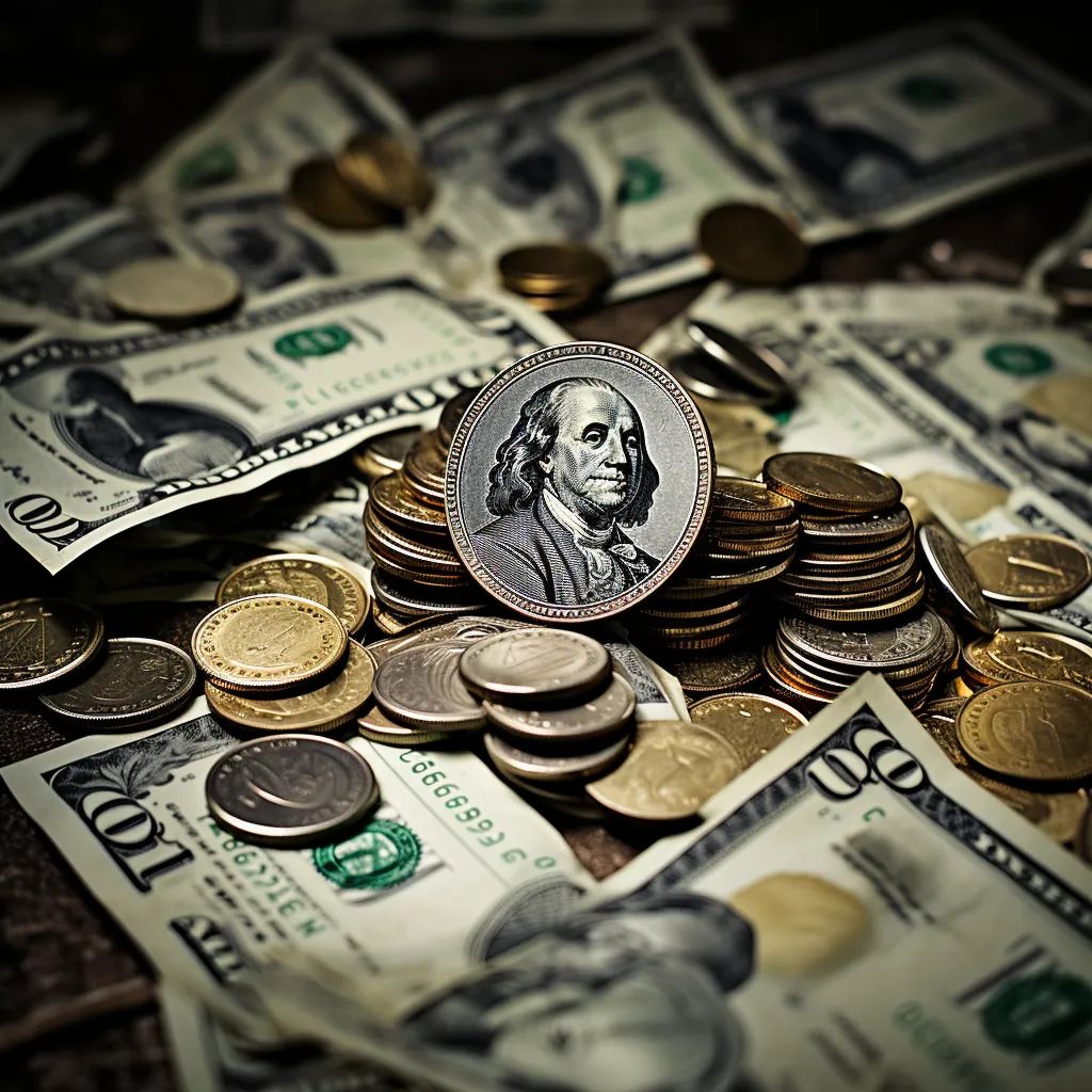 Monedas y billetes en Dólar