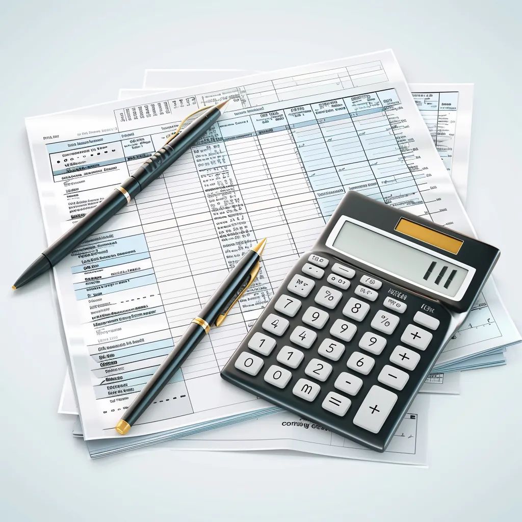 Foto de unas facturas y una calculadora