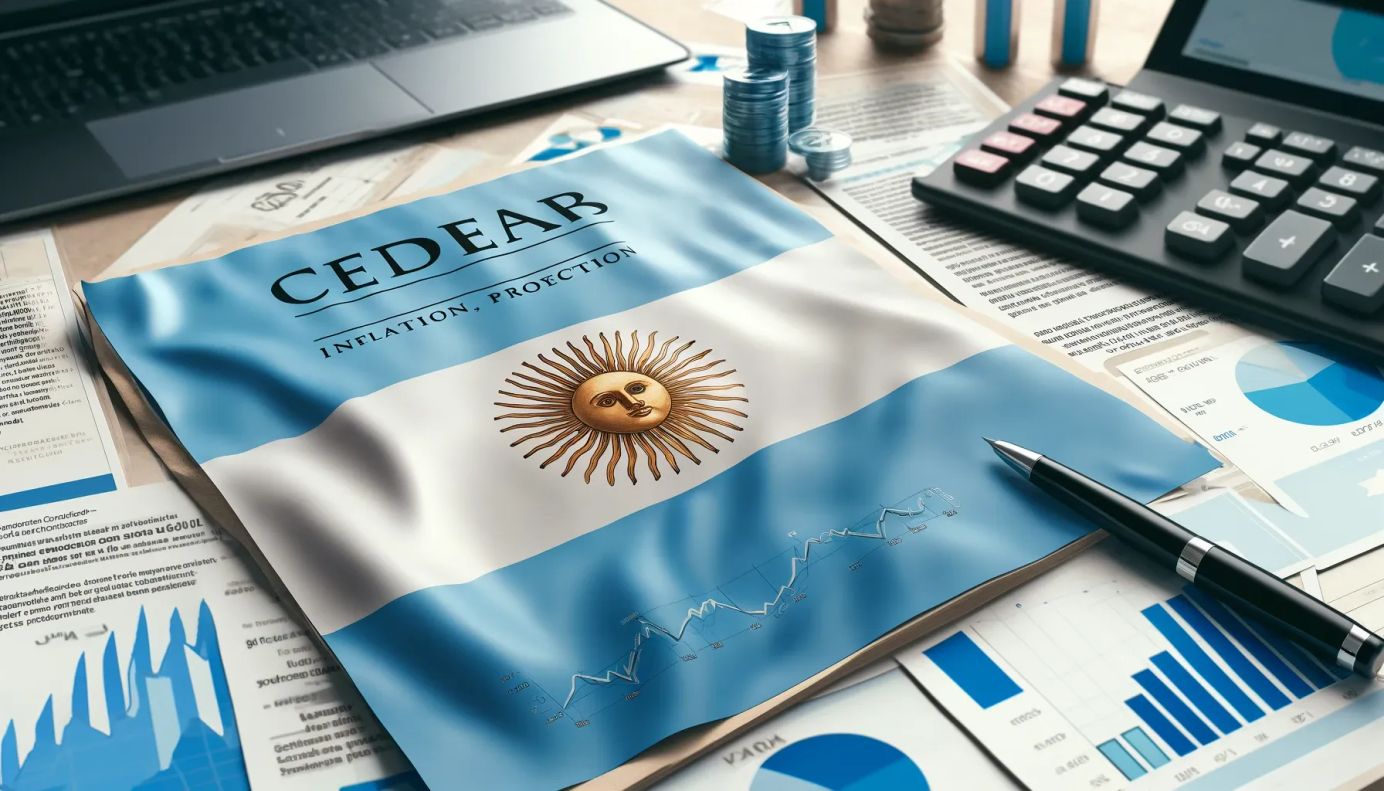 Imagen de bandera argentina y un teclado