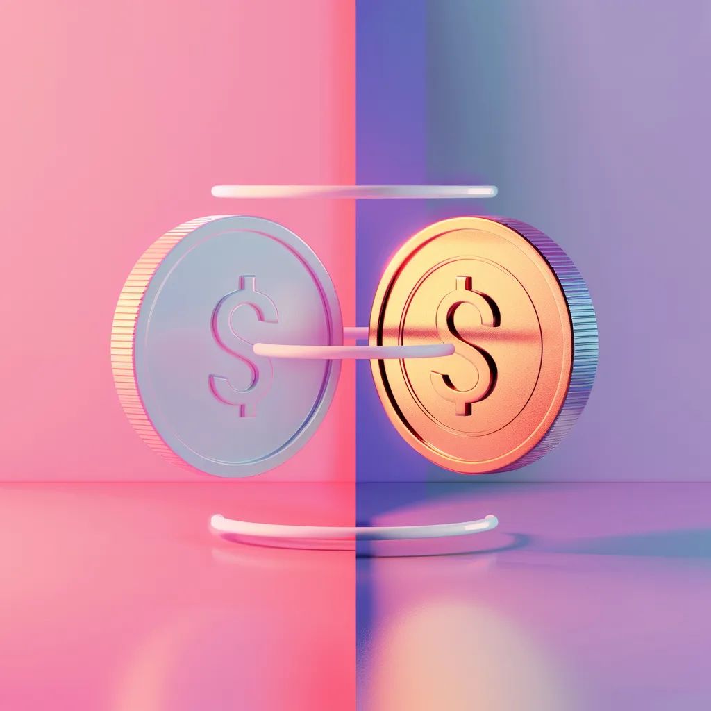 Render en 3d de monedas