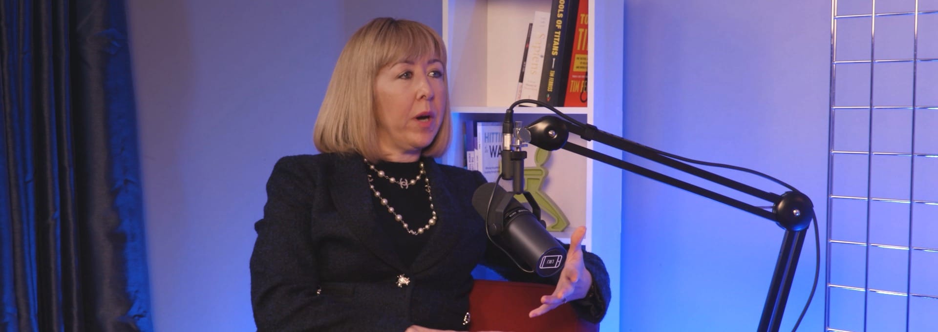 Michelle Niziol of IMS Property Group gesturing as she makes a point on The BEYOND Podcast interview with Aleksandra King.