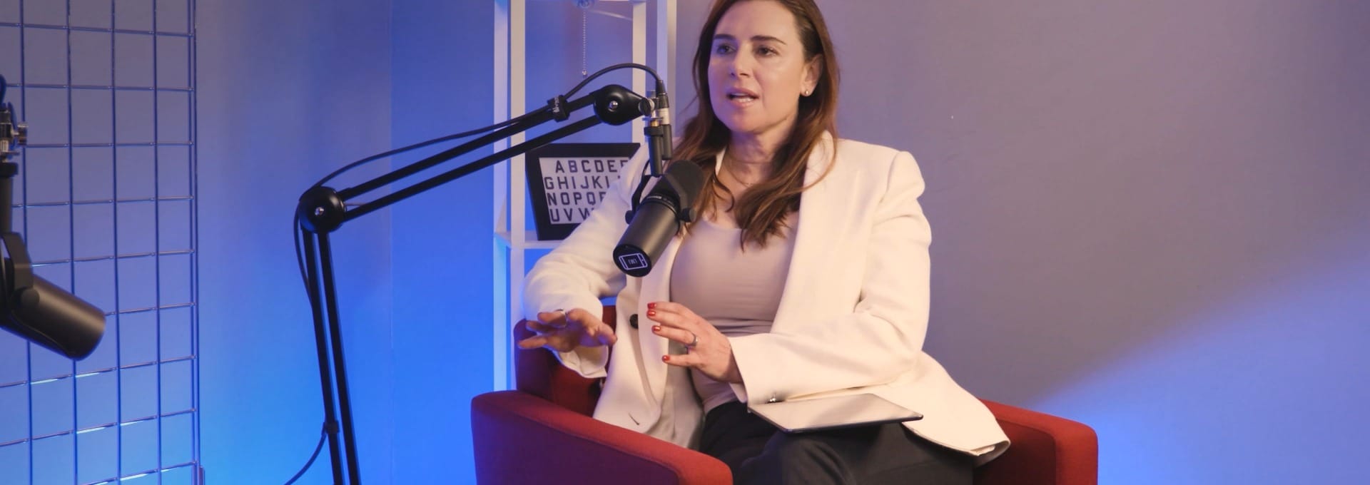 Michelle Niziol in conversation with host Aleksandra King in the studio two-shot on The BEYOND Podcast.