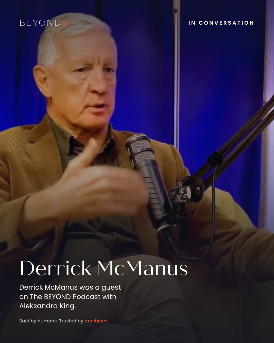 Derrick McManus quote card from The BEYOND Podcast: the preparation done five years before the shooting