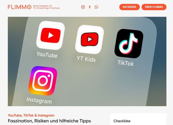 Neu: Flimmo bewertet TikToker und Instagram-Stars