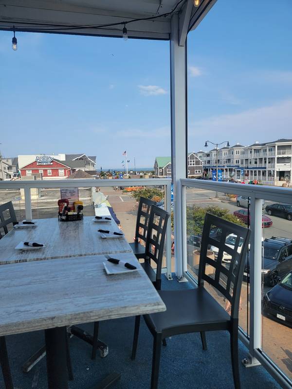 Bethany boardwalk view from restaurant patio
