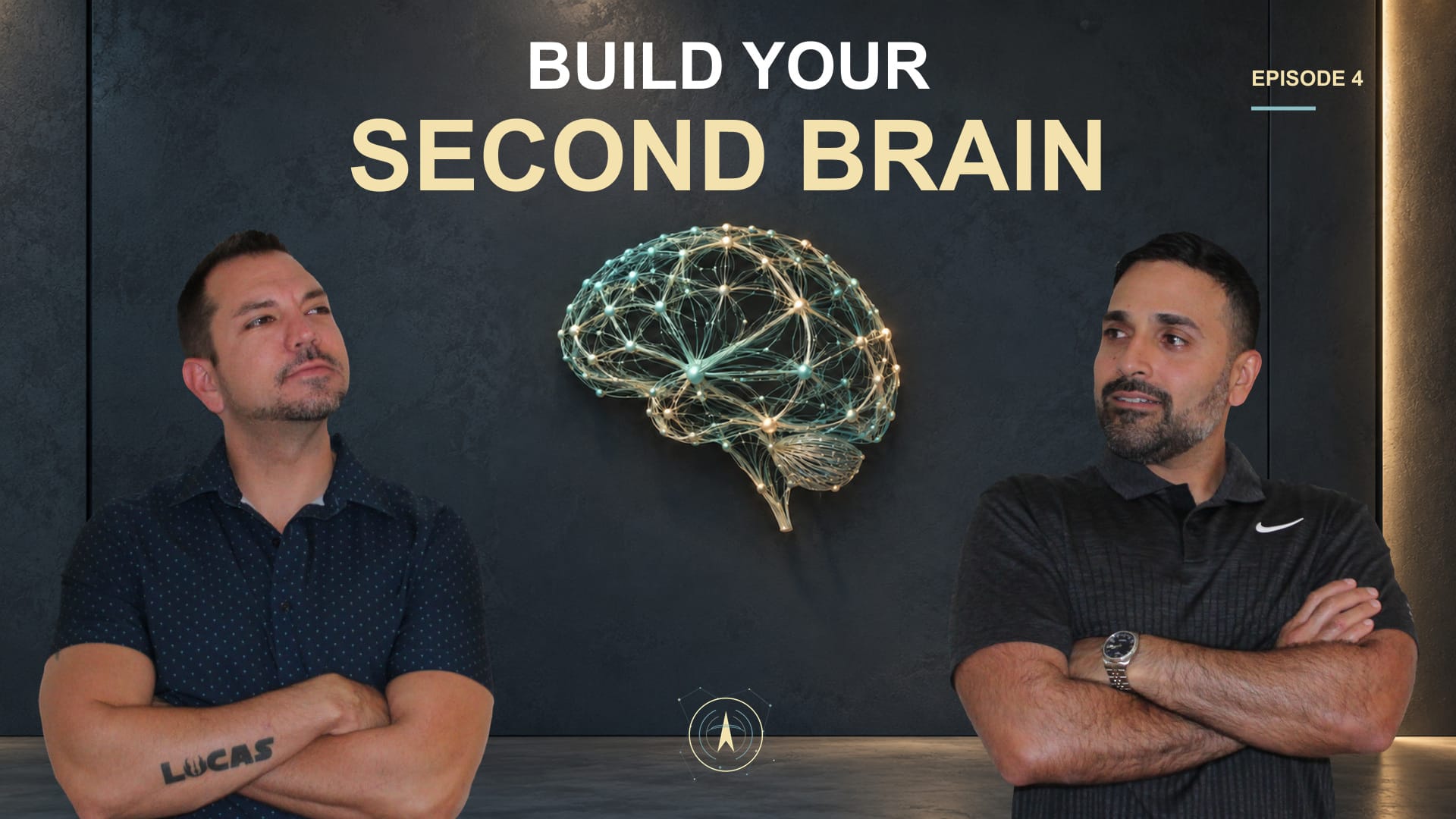 Explore AI Out Loud Episode 4 artwork: Build Your Second Brain, with Santosh Savel and Brandon Ratay.