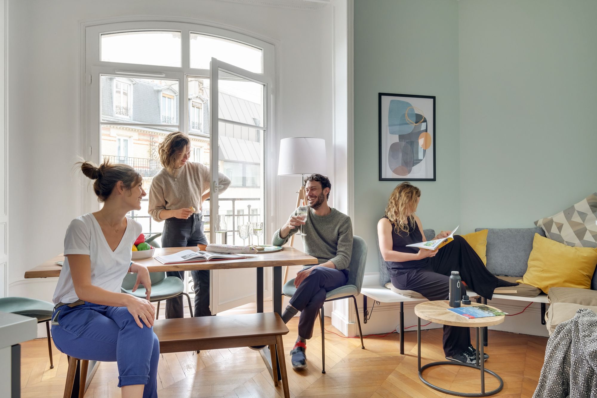 Some students living in a shared apartment