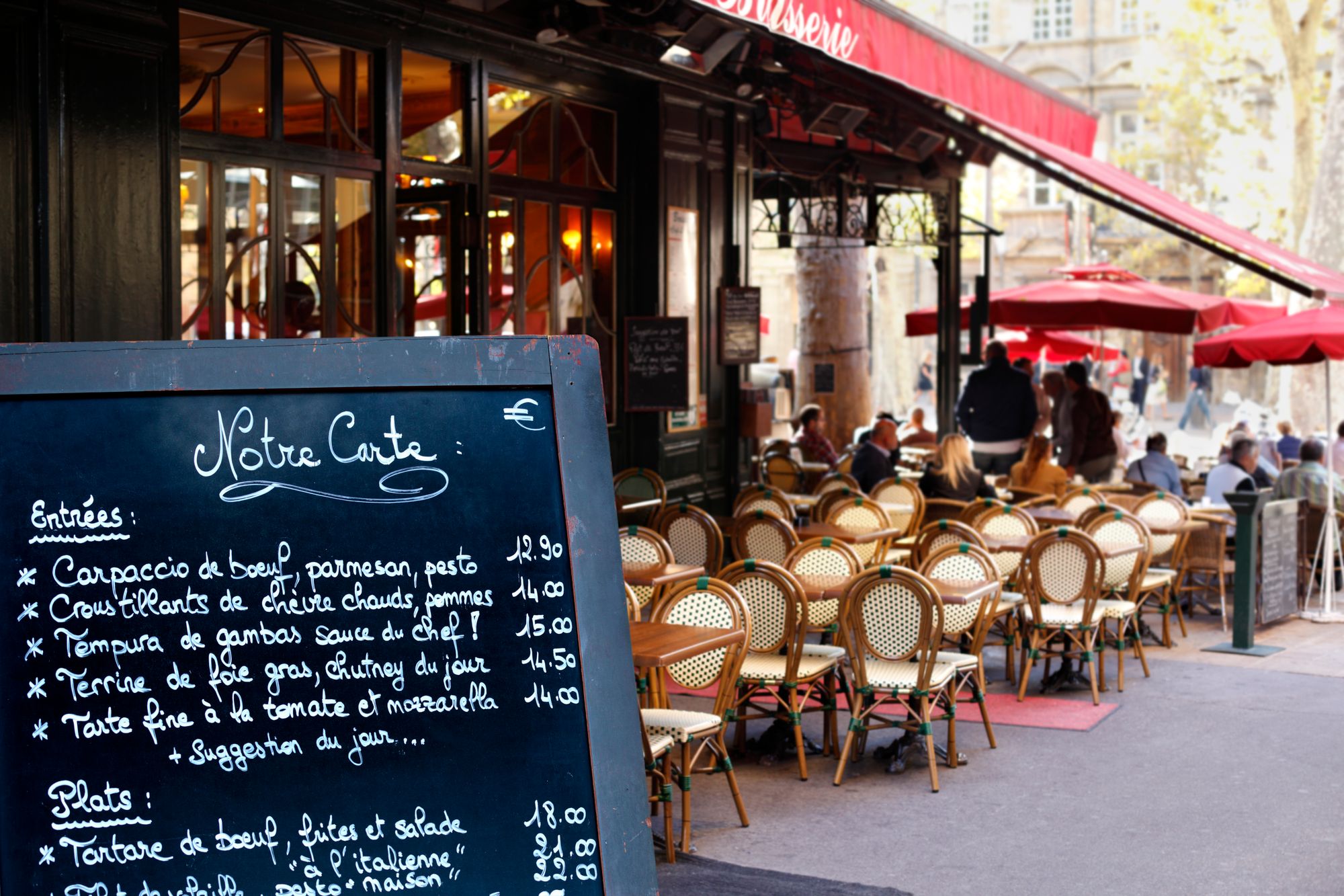A Typical Parisian restaurant on the street