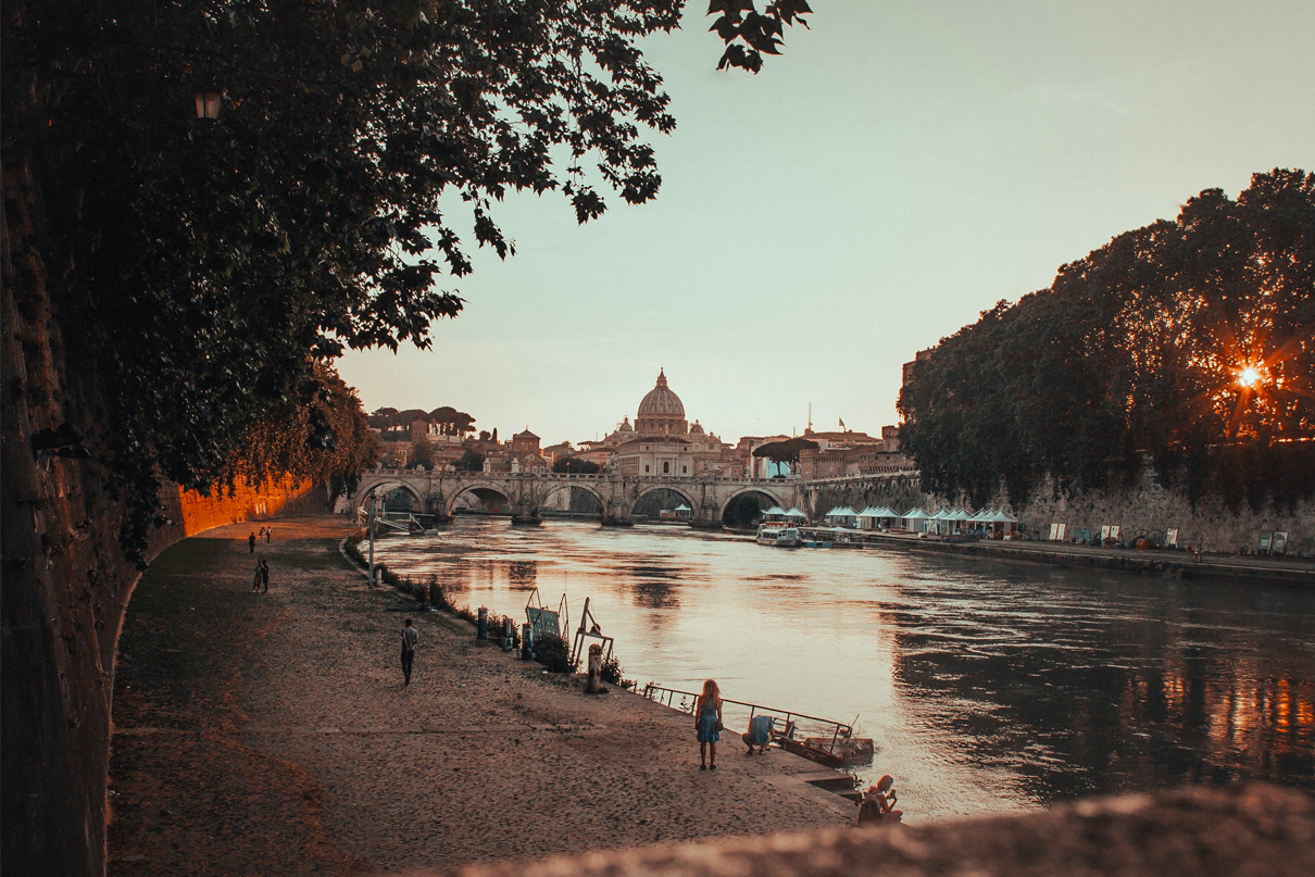Vista su Roma in autunno