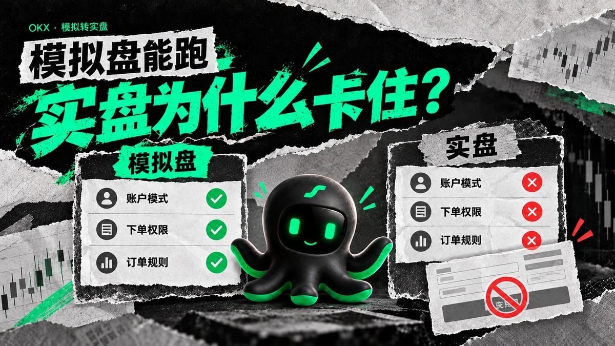 OKX 模拟盘跑通了，为什么一到实盘还是下不了单？