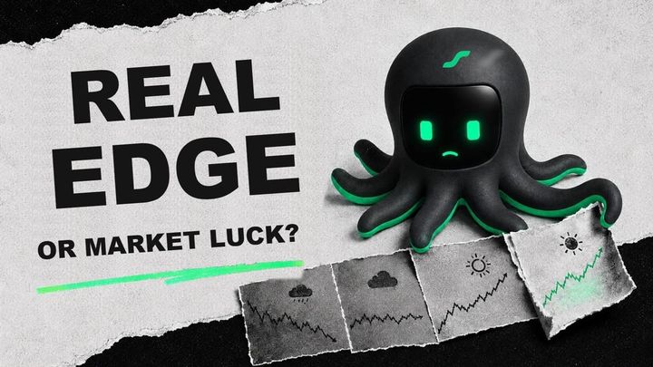 Real edge or market luck? The EdgePilot mascot compares strategy results across stormy and favorable markets.