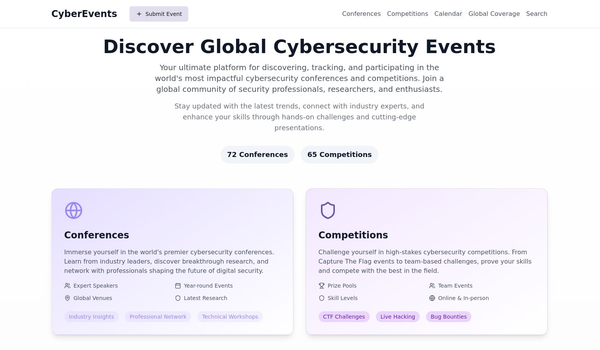 Introducing CyberEvents.Directory: Your Ultimate Guide to Cybersecurity Events