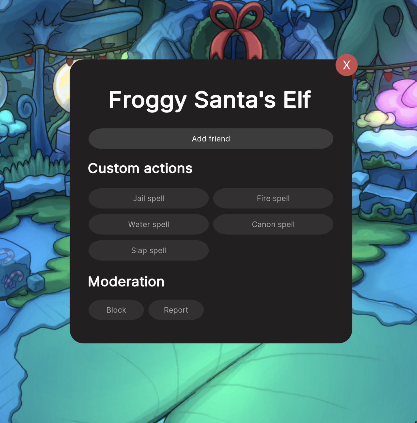 frog paradise player card