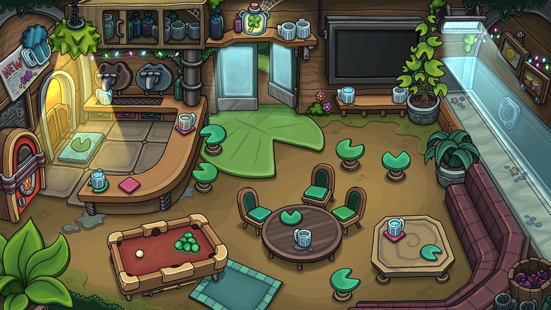 frog paradise tavern room