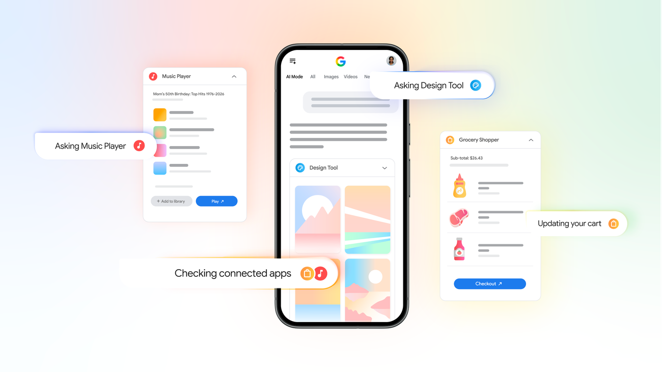 Google conecta el Modo IA con Canva, Instacart y YouTube Music en EE. UU.