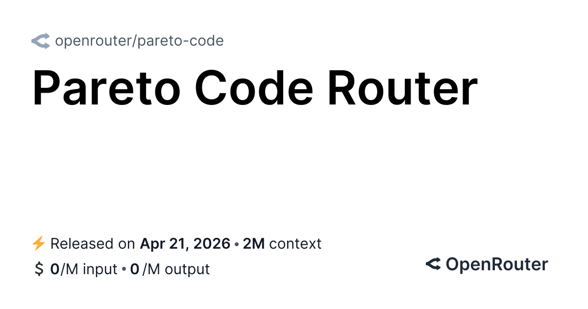 OpenRouter lanza Pareto Code: ruteo automático al modelo de coding más barato por encima de un umbral de calidad