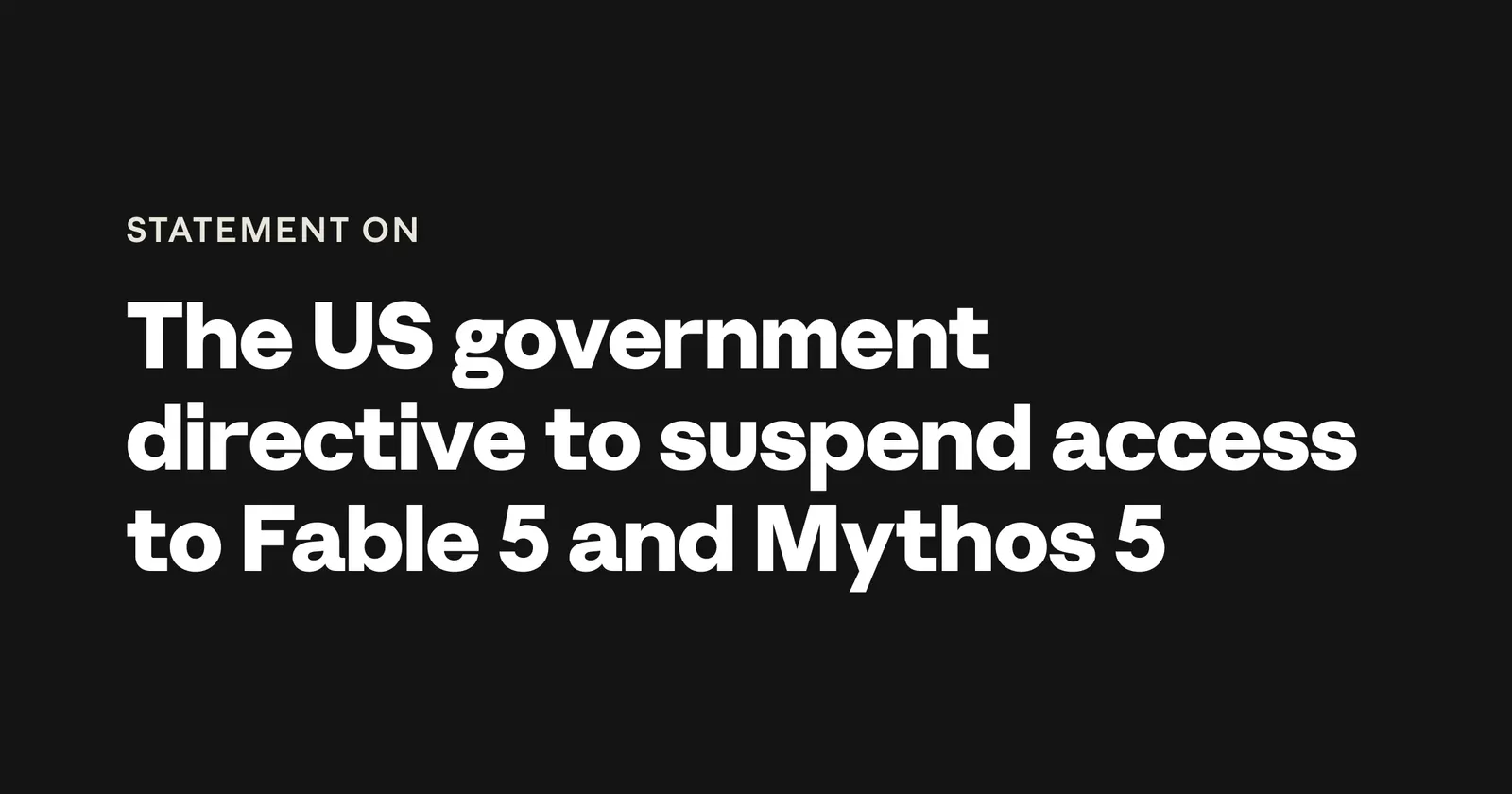 Anthropic retira Mythos y Fable 5 del mundo entero tras una orden de control de exportación de la Casa Blanca