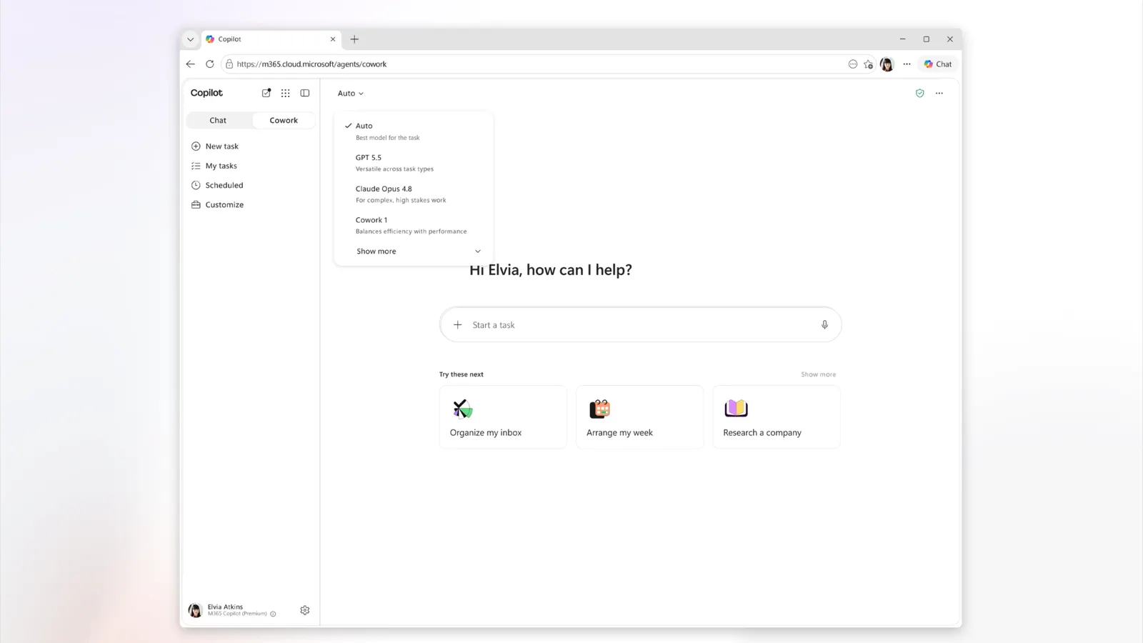 Microsoft abre Copilot Cowork en GA: corre sobre Claude Opus 4.8 y Sonnet 4.6 con facturación usage-based