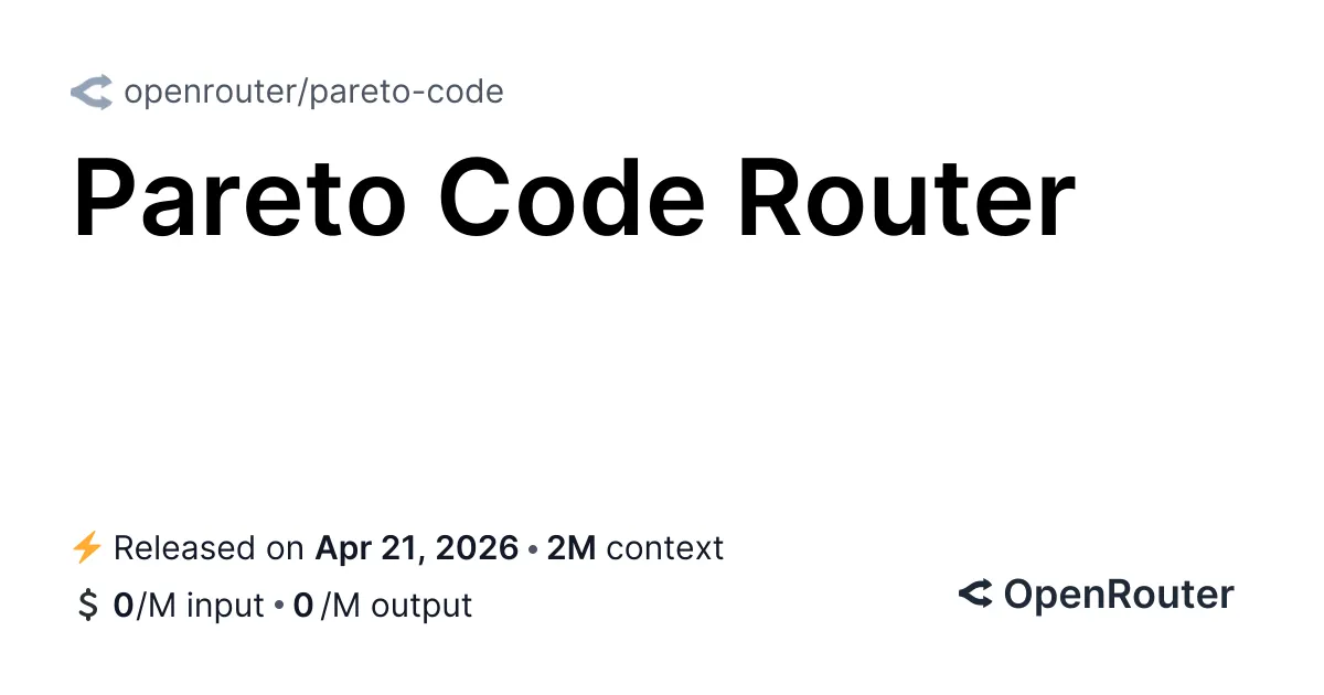 OpenRouter lanza Pareto Code: ruteo automático al modelo de coding más barato por encima de un umbral de calidad
